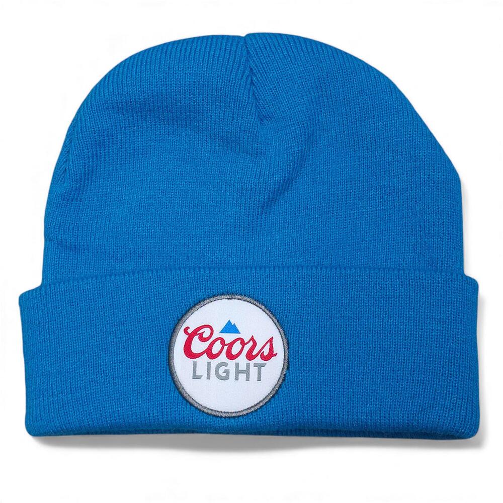 Coors‎ Light Blue Cuffed Beanie Hat Made to Chill
